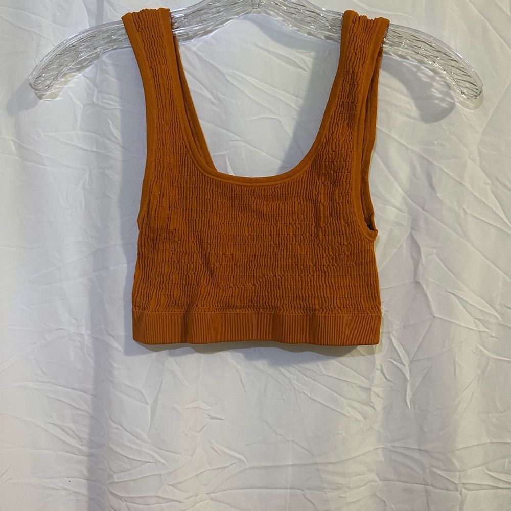 Urban Outfitters Orange Cropped Tank Top